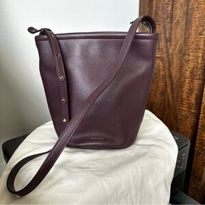 Mansur Gavriel Zip Bucket Bag in Eggplant